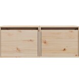VidaXL Wandkasten 2 st 45x30x35 cm massief grenenhout