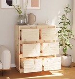 VidaXL Dressoirs 2 st 32x34x75 cm massief grenenhout