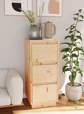 VidaXL Dressoir 32x34x75 cm massief grenenhout