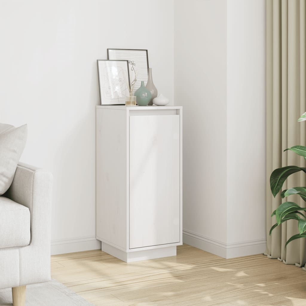 VidaXL Dressoir 31,5x34x75 cm massief grenenhout wit