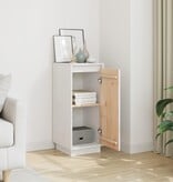 VidaXL Dressoir 31,5x34x75 cm massief grenenhout wit