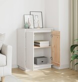 VidaXL Dressoir 60x34x75 cm massief grenenhout wit