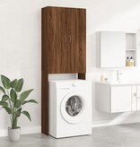 VidaXL Wasmachinekast 64x25,5x190 cm bruineikenkleurig