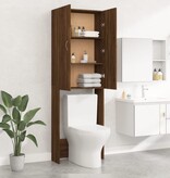 VidaXL Wasmachinekast 64x25,5x190 cm bruineikenkleurig