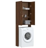 VidaXL Wasmachinekast 64x25,5x190 cm bruineikenkleurig