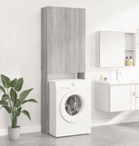 VidaXL Wasmachinekast 64x25,5x190 cm grijs sonoma eikenkleurig