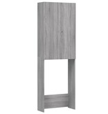 VidaXL Wasmachinekast 64x25,5x190 cm grijs sonoma eikenkleurig