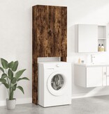 VidaXL Wasmachinekast 64x25,5x190 cm gerookt eikenkleurig