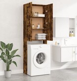 VidaXL Wasmachinekast 64x25,5x190 cm gerookt eikenkleurig