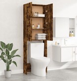 VidaXL Wasmachinekast 64x25,5x190 cm gerookt eikenkleurig