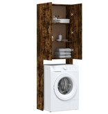 VidaXL Wasmachinekast 64x25,5x190 cm gerookt eikenkleurig