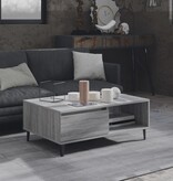 VidaXL Salontafel 90x60x35 cm bewerkt hout grijs sonoma eikenkleurig