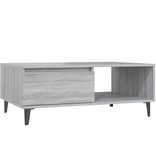 VidaXL Salontafel 90x60x35 cm bewerkt hout grijs sonoma eikenkleurig