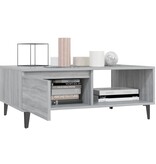VidaXL Salontafel 90x60x35 cm bewerkt hout grijs sonoma eikenkleurig