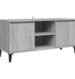 VidaXL Tv-meubel met metalen poten 103,5x35x50 cm grijs sonoma eiken
