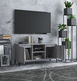 VidaXL Tv-meubel met metalen poten 103,5x35x50 cm grijs sonoma eiken
