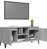VidaXL Tv-meubel met metalen poten 103,5x35x50 cm grijs sonoma eiken