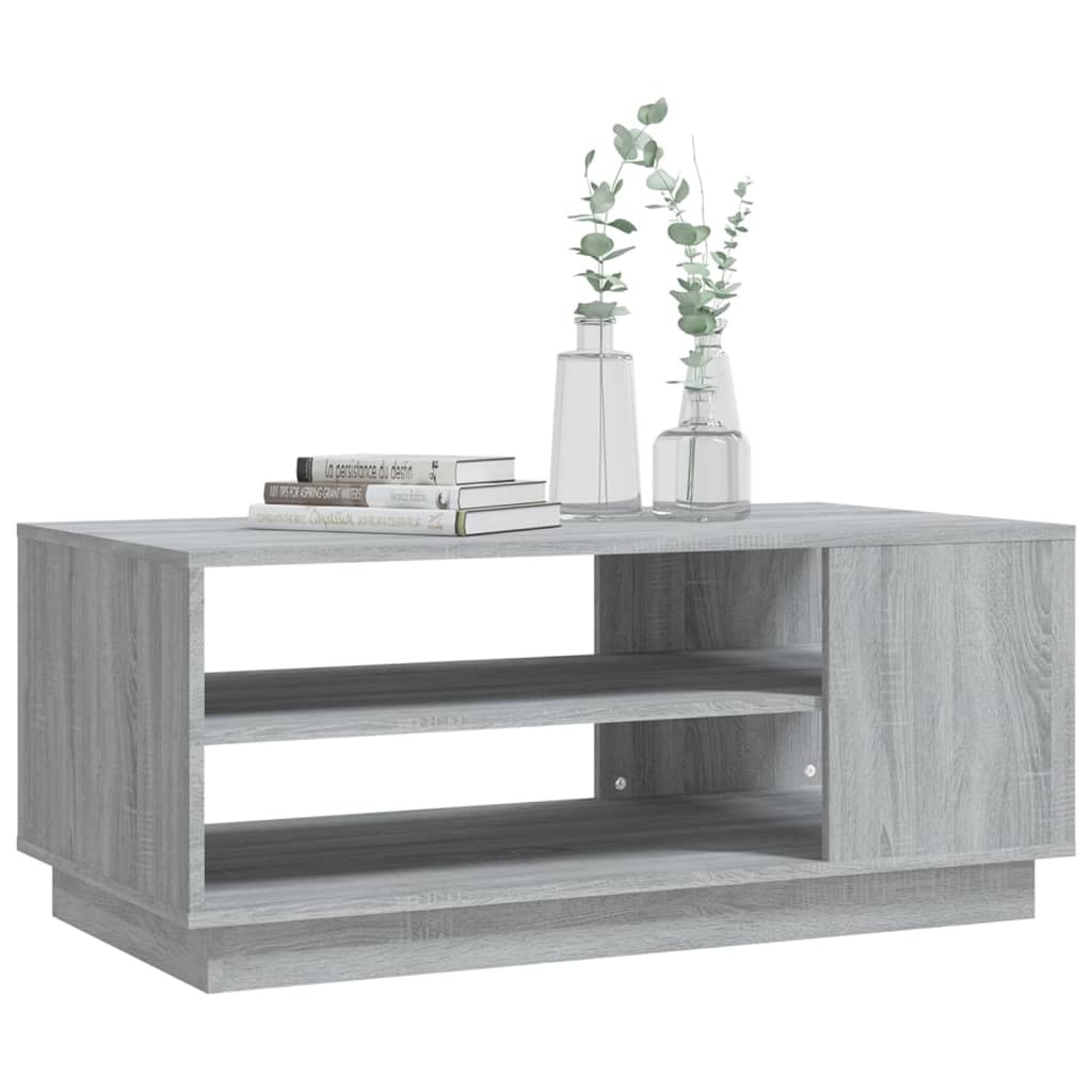 VidaXL Salontafel 102x55x43 cm bewerkt hout grijs sonoma eikenkleurig