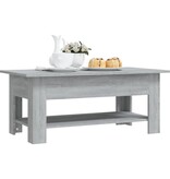VidaXL Salontafel 102x55x42 cm bewerkt hout grijs sonoma eikenkleurig