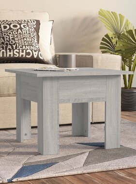 VidaXL Salontafel 55x55x42 cm bewerkt hout grijs sonoma eikenkleurig