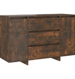 VidaXL Dressoir met 3 lades 120x41x75 cm bewerkt hout gerookt eiken