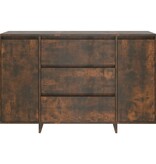 VidaXL Dressoir met 3 lades 120x41x75 cm bewerkt hout gerookt eiken