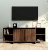 VidaXL Tv-meubel 130x35x50 cm bewerkt hout bruin eikenkleur