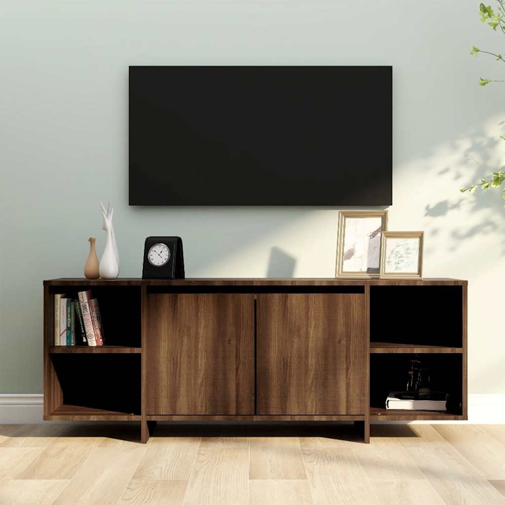 VidaXL Tv-meubel 130x35x50 cm bewerkt hout bruin eikenkleur