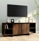 VidaXL Tv-meubel 130x35x50 cm bewerkt hout bruin eikenkleur