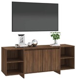 VidaXL Tv-meubel 130x35x50 cm bewerkt hout bruin eikenkleur