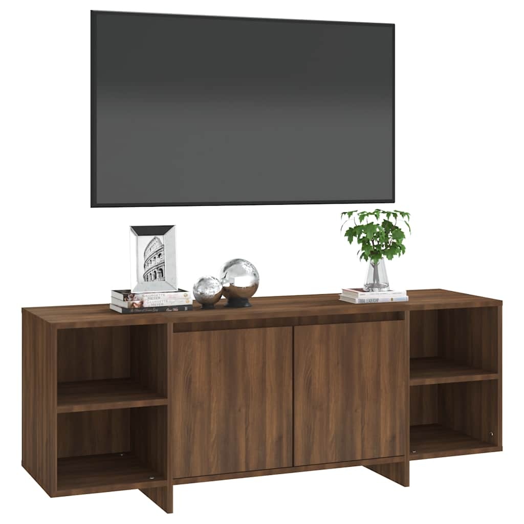 VidaXL Tv-meubel 130x35x50 cm bewerkt hout bruin eikenkleur