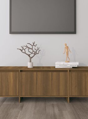 VidaXL Tv-meubel 120x30x40,5 cm bewerkt hout bruin eikenkleur