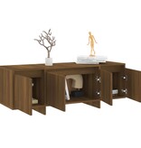 VidaXL Tv-meubel 120x30x40,5 cm bewerkt hout bruin eikenkleur