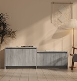VidaXL Tv-meubel 146,5x35x50 cm bewerkt hout grijs sonoma eikenkleurig