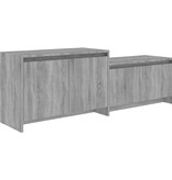 VidaXL Tv-meubel 146,5x35x50 cm bewerkt hout grijs sonoma eikenkleurig