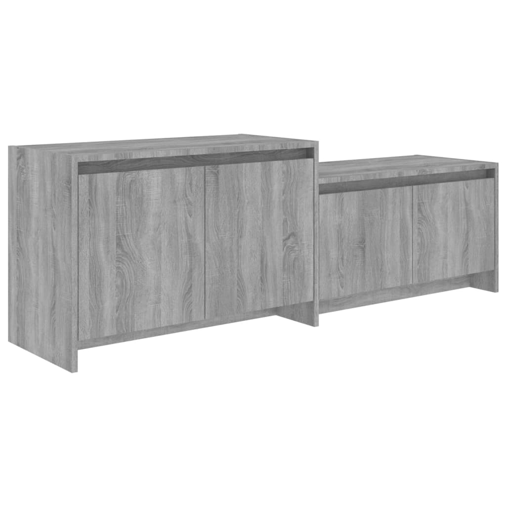 VidaXL Tv-meubel 146,5x35x50 cm bewerkt hout grijs sonoma eikenkleurig