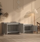 VidaXL Tv-meubel 146,5x35x50 cm bewerkt hout grijs sonoma eikenkleurig