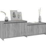 VidaXL Tv-meubel 146,5x35x50 cm bewerkt hout grijs sonoma eikenkleurig