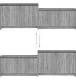 VidaXL Tv-meubel 146,5x35x50 cm bewerkt hout grijs sonoma eikenkleurig