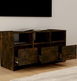 VidaXL Tv-meubel 102x37,5x52,5 cm bewerkt hout gerookt eikenkleurig