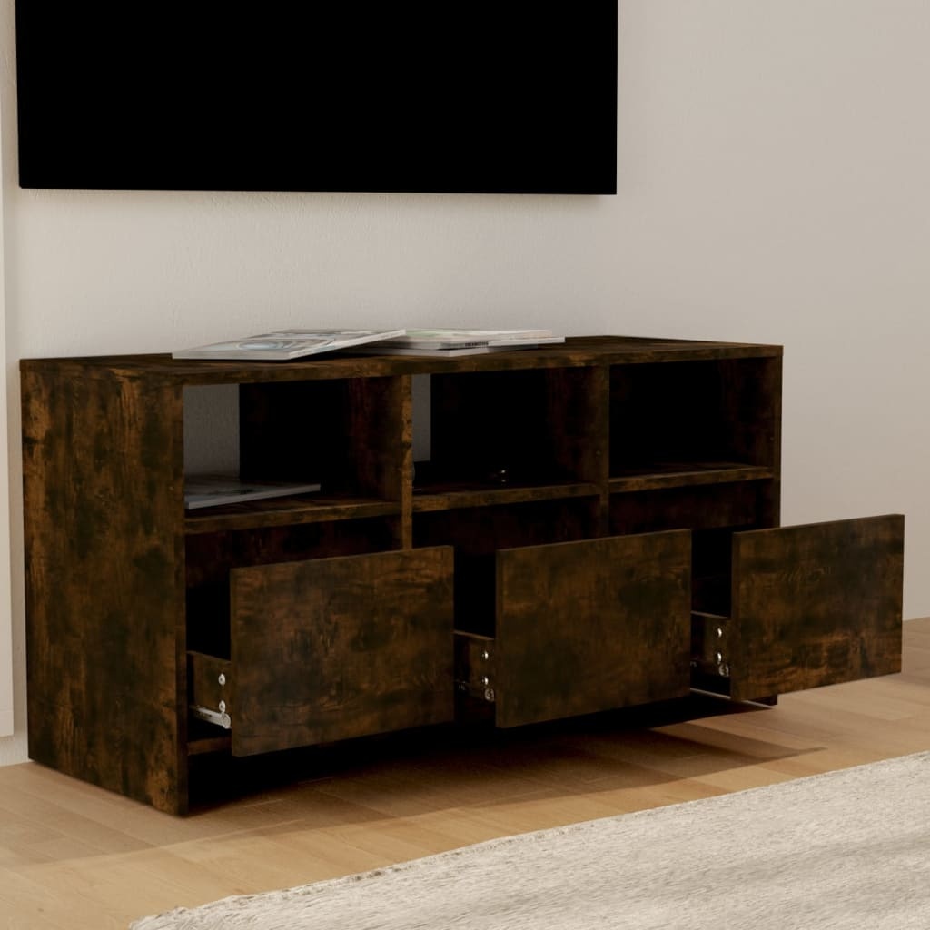 VidaXL Tv-meubel 102x37,5x52,5 cm bewerkt hout gerookt eikenkleurig