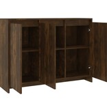 VidaXL Dressoir 102x33x75 cm bewerkt hout gerookt eikenkleurig