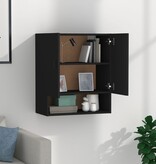 VidaXL Wandkast 60x31x70 cm bewerkt hout zwart