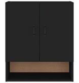 VidaXL Wandkast 60x31x70 cm bewerkt hout zwart