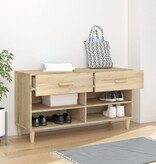 VidaXL Schoenenkast 102x35x55 cm bewerkt hout sonoma eikenkleurig
