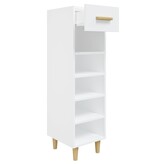 VidaXL Schoenenkast 30x35x105 cm bewerkt hout wit