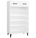 VidaXL Schoenenkast 60x35x105 cm bewerkt hout wit