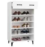 VidaXL Schoenenkast 60x35x105 cm bewerkt hout wit