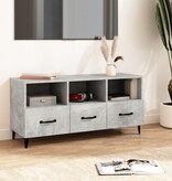 VidaXL Tv-meubel 102x35x50 cm bewerkt hout betongrijs