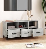 VidaXL Tv-meubel 102x35x50 cm bewerkt hout betongrijs